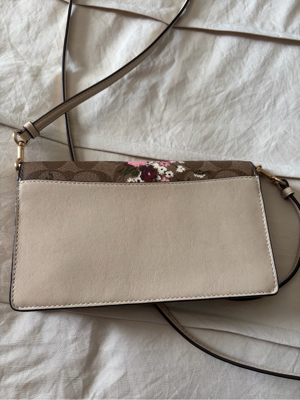 Coach Brown Signature Floral Crossbody with Pink Accents - Picture 4 of 5